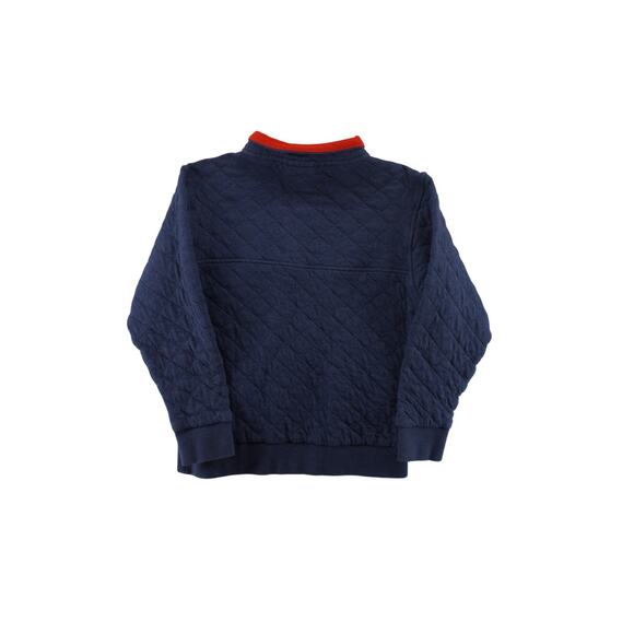 Patagonia Kids Quilted Snap-T Pullover Organic Cotton Blue Red Size M - Picture 2 of 6